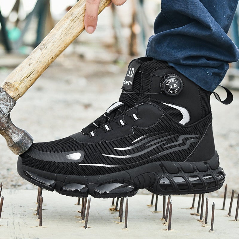 European Standard Steel Toe-Toe Labor Protection Shoes For Men, High-Elastic Thick-Soled Wear-Resistant Construction Site Shoes, Anti-Smash And Anti-Puncture Knob Safety Shoes - Image 2